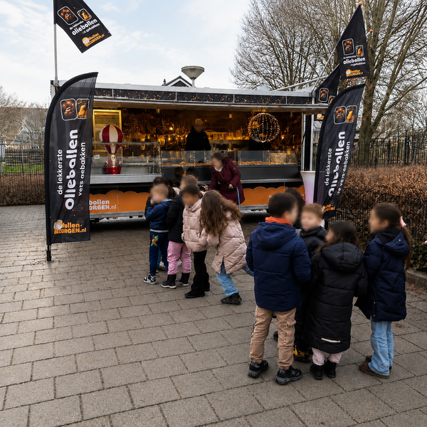Kraam op het schoolplein